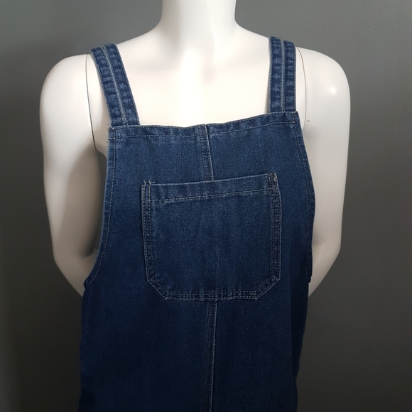 Vintage Denim Pinafore Dress buy with confidence offer firm discounted shipping - Picture 5 of 10